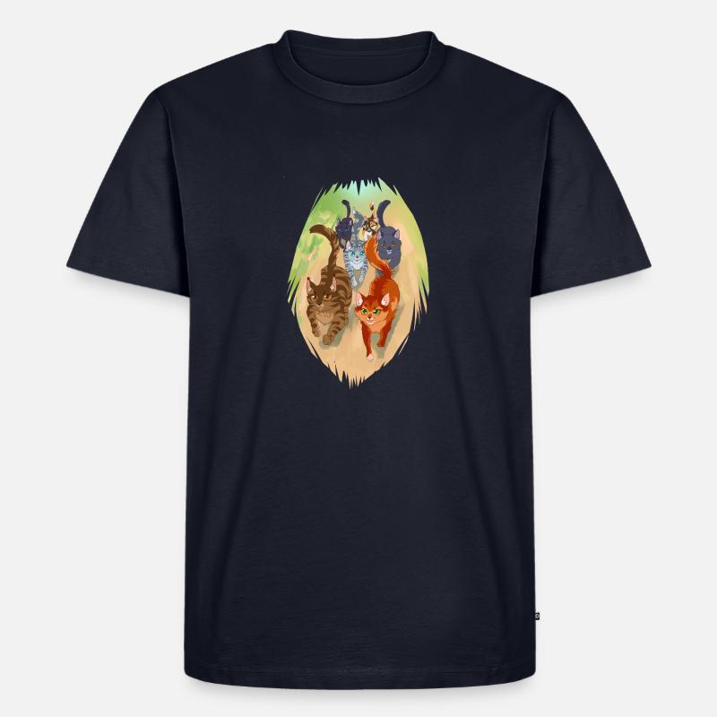 Squirrelflight Eichhornflug Firestar Katzen - Männer Premium Bio T-Shirt - Navy