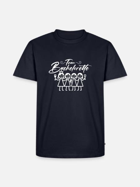 Bachelorette Team Mädels - Männer Premium Bio T-Shirt - Navy