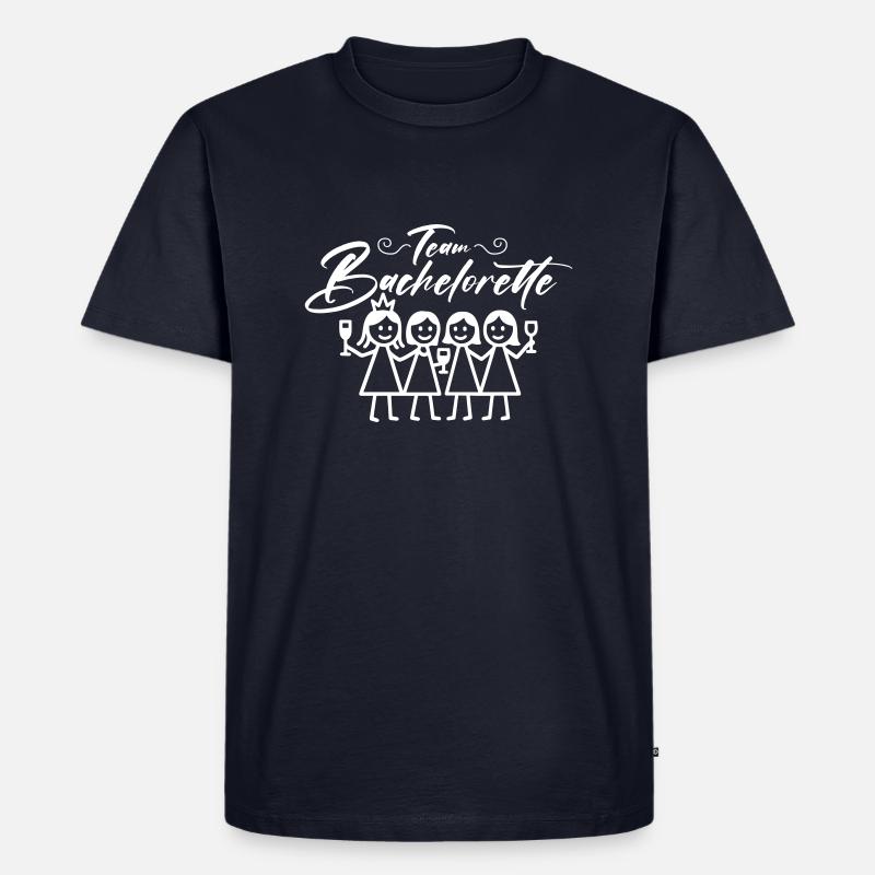 Bachelorette Team Mädels - Männer Premium Bio T-Shirt - Navy