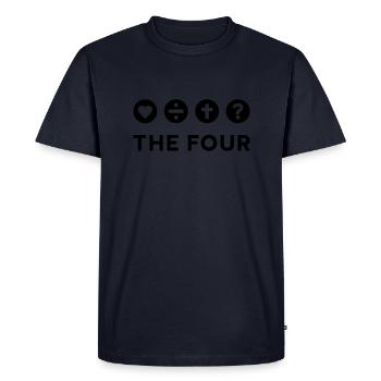 LE QUATRE HAUT - T-shirt Premium bio Homme - bleu marine - Devant - Nico (187cm)
