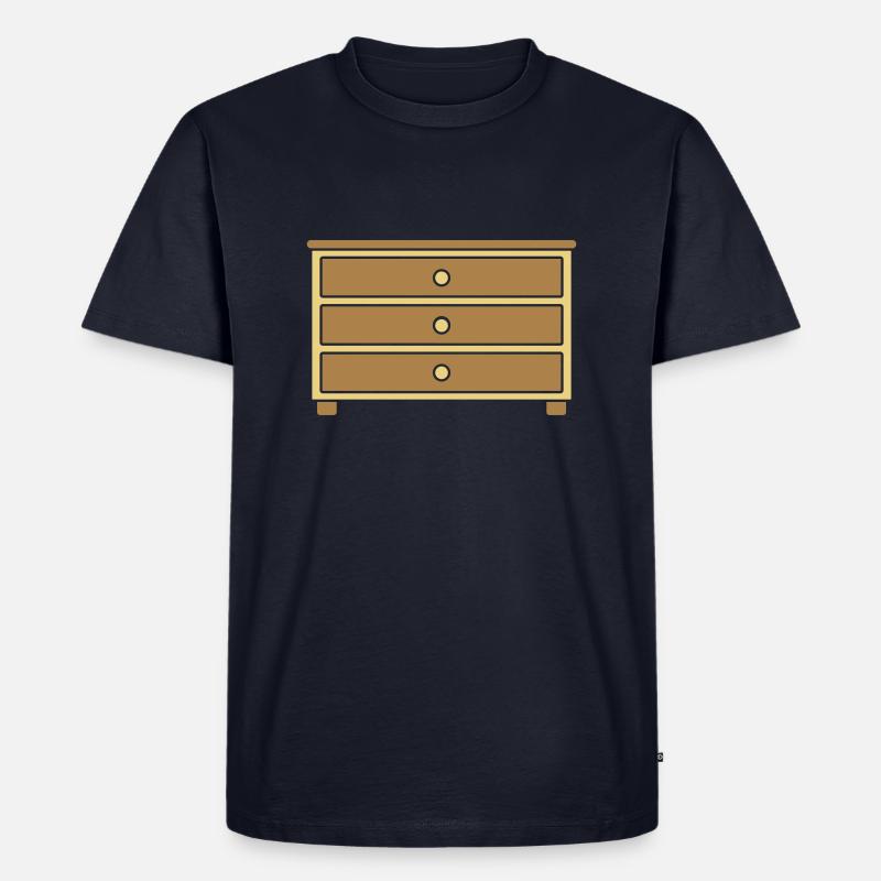 Design Möbelstück Schubladen Kommode - Männer Premium Bio T-Shirt - Navy