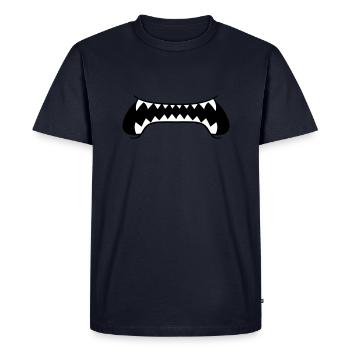 dents pointues grande bouche manger bo dangereux - T-shirt Premium bio Homme - bleu marine - Devant - Nico (187cm)