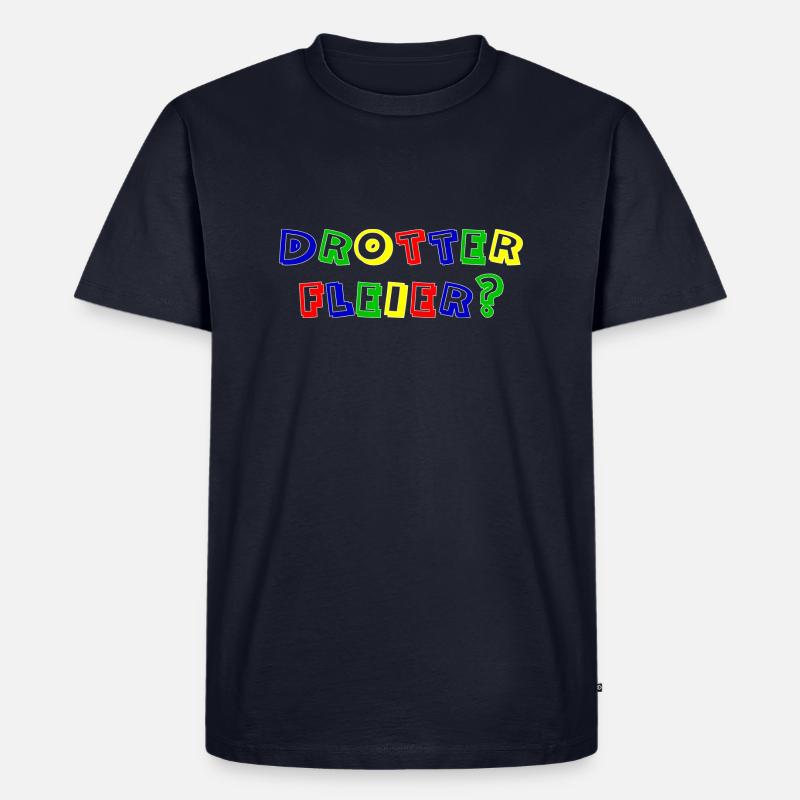 drotter fleier rand weiß - Männer Premium Bio T-Shirt - Navy