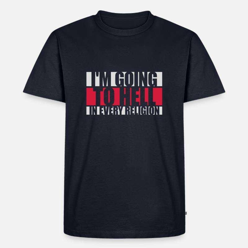 im going to hell - Männer Premium Bio T-Shirt - Navy