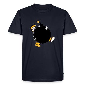 explosion de la bombe exploser tnt dynamite dangereux - T-shirt Premium bio Homme - bleu marine - Devant - Nico (187cm)