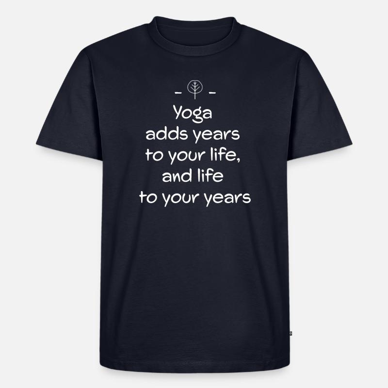 Yoga - Männer Premium Bio T-Shirt - Navy