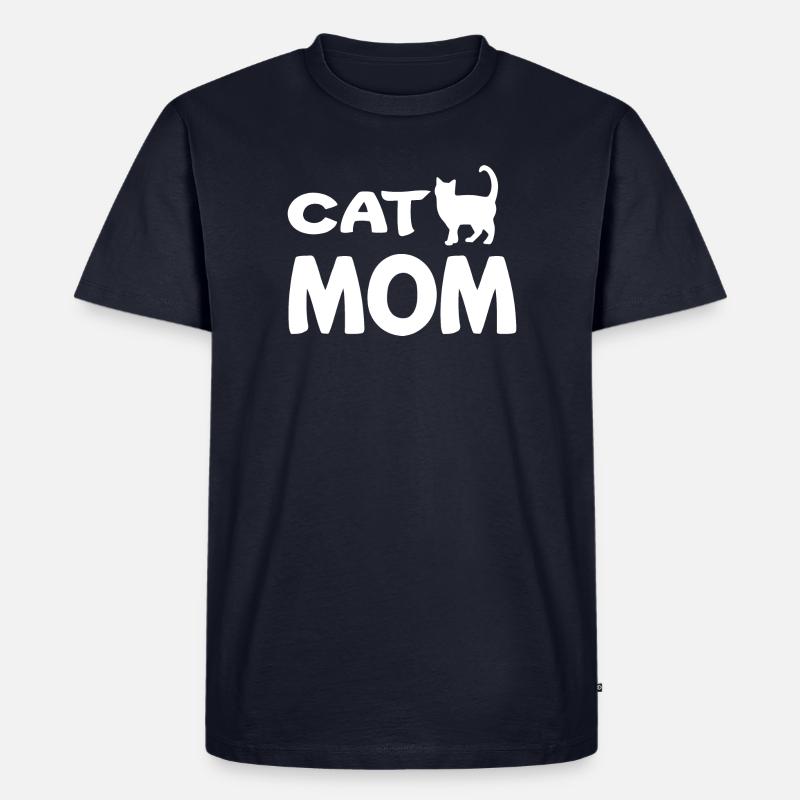 Katzenmutter - Männer Premium Bio T-Shirt - Navy