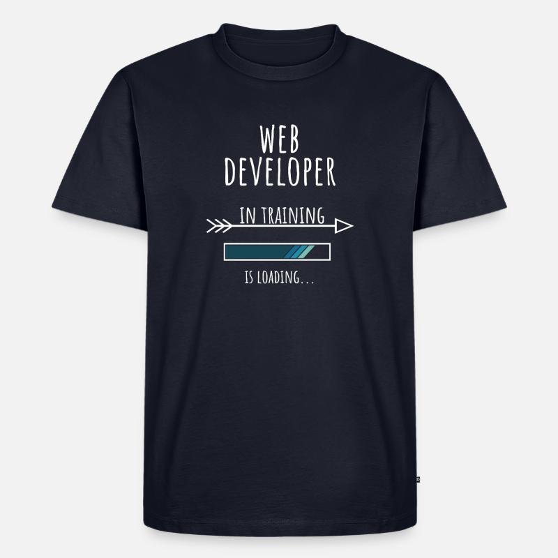 Web Developer in Ausbildung Beruf Geschenk - Männer Premium Bio T-Shirt - Navy