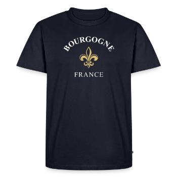Bourgogne France France - T-shirt Premium bio Homme - bleu marine - Devant - Nico (187cm)