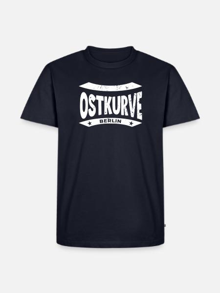 Berlin Stadium Ostkurve, Mug, Bag, Socks - Men's Premium Organic T-Shirt - navy