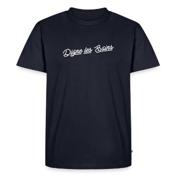 Digne les bains - T-shirt Premium bio Homme - bleu marine - Devant - Nico (187cm)