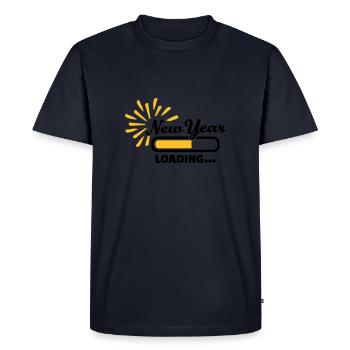 New Year Loading - T-shirt Premium bio Homme - bleu marine - Devant - Nico (187cm)