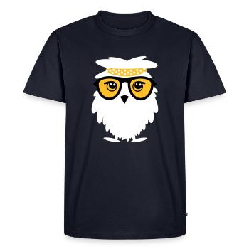 wise owl - T-shirt Premium bio Homme - bleu marine - Devant - Nico (187cm)