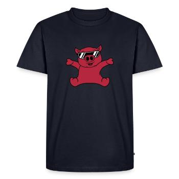 cool sunglasses sitting friendly small child baby - Men's Premium Organic T-Shirt - navy - Front - Nico (187cm)