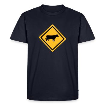 Bovins Connexion - T-shirt Premium bio Homme - bleu marine - Devant - Nico (187cm)