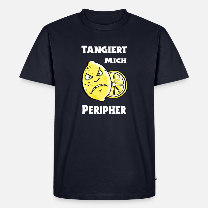 Tangiert mich peripher Zitrone - Sauer - Männer Premium Bio T-Shirt - Navy