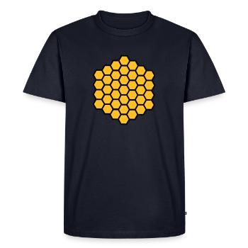 Gaufre - T-shirt Premium bio Homme - bleu marine - Devant - Nico (187cm)