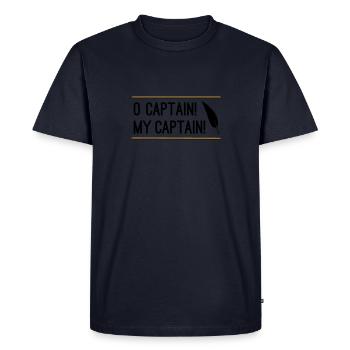 O Captain! My Captain! - Men's Premium Organic T-Shirt - navy - Front - Nico (187cm)