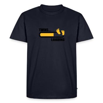 Twins - Men's Premium Organic T-Shirt - navy - Front - Nico (187cm)