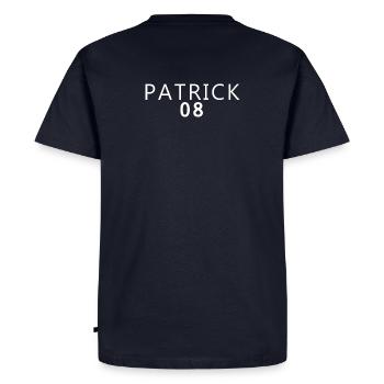 Jungle Fan 2026 Carnival Costume PATRICK Editio - Men's Premium Organic T-Shirt - navy - Back - Nico (187cm)
