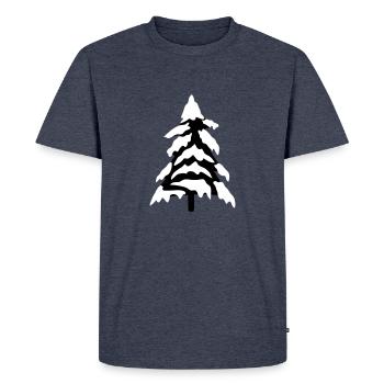 neige froide sapin de Noël sapin sapin étoiles - T-shirt Premium bio Homme - bleu jeans  - Devant - Nico (187cm)