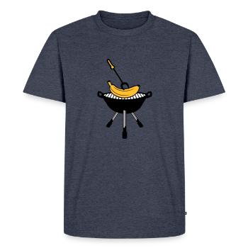 barbecue barbecue grill grill rôti cuisson cuisine schuerze kuec - T-shirt Premium bio Homme - bleu jeans  - Devant - Nico (187cm)