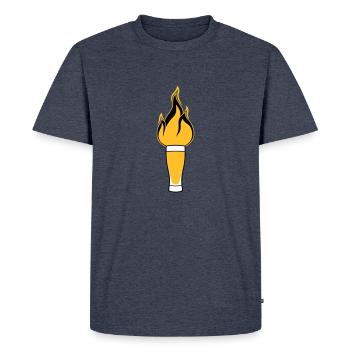 bière alcool fête boire boisson durs - T-shirt Premium bio Homme - bleu jeans  - Devant - Nico (187cm)