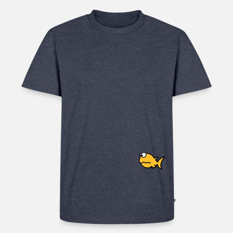 Puzzled fish - Männer Premium Bio T-Shirt - Jeansblau 