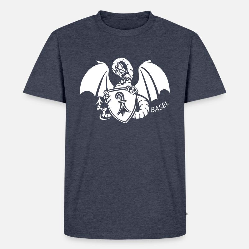 BASEL - Männer Premium Bio T-Shirt - Jeansblau 