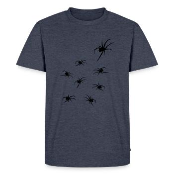 Spiders, Spider Horror - araignées - T-shirt Premium bio Homme - bleu jeans  - Devant - Nico (187cm)