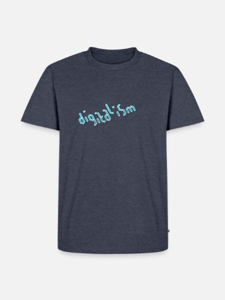 digital music - Männer Premium Bio T-Shirt - Jeansblau