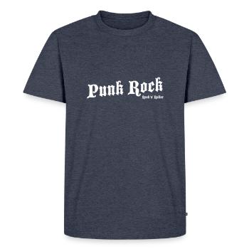 Punk Rock Blanc - T-shirt Premium bio Homme - bleu jeans  - Devant - Nico (187cm)