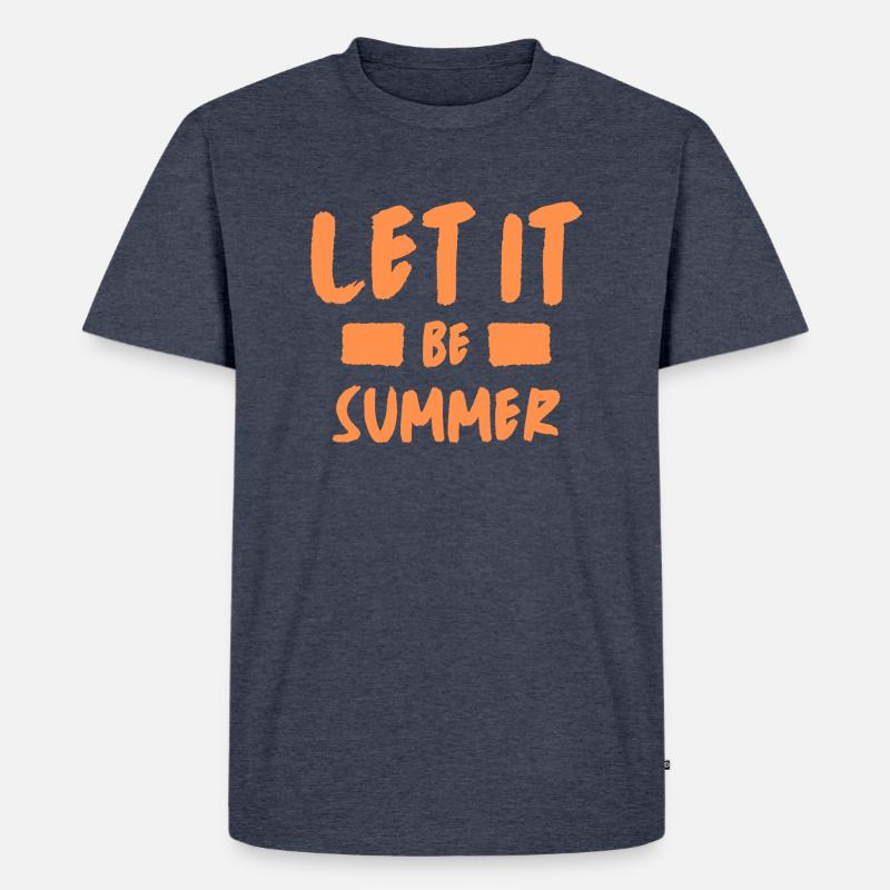 Let it be summer - Männer Premium Bio T-Shirt - Jeansblau 