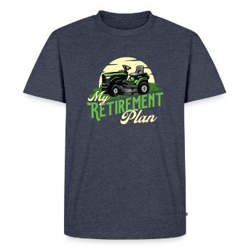 My Retirement Plan - Landscaping Gardener Garden - Men's Premium Organic T-Shirt - heather denim - Front - Nico (187cm)