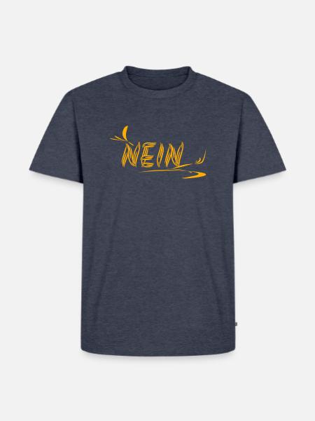 Geschenkidee Nein Dagegen - Männer Premium Bio T-Shirt - Jeansblau