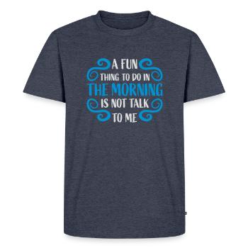 ne me parle pas - T-shirt Premium bio Homme - bleu jeans  - Devant - Nico (187cm)