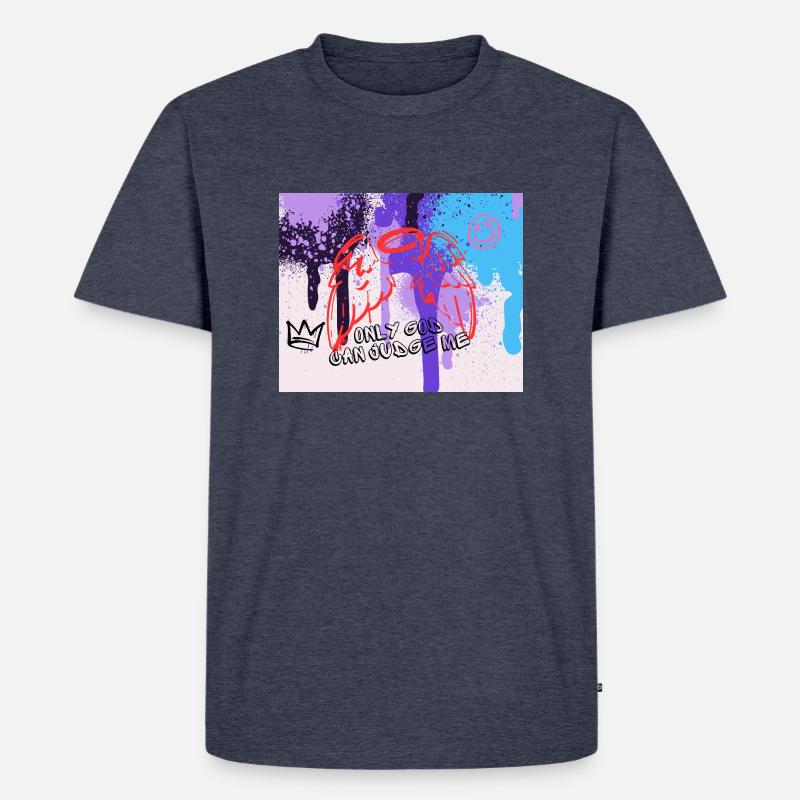 Devine Graffiti - Männer Premium Bio T-Shirt - Jeansblau 