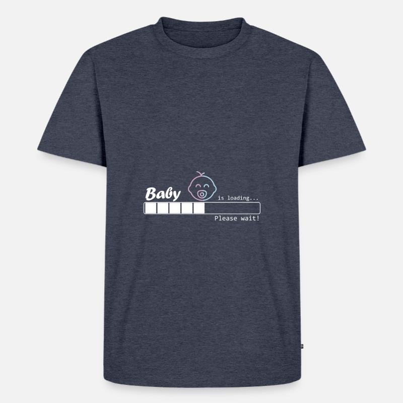 Baby is loading - Junge/Mädchen - Männer Premium Bio T-Shirt - Jeansblau