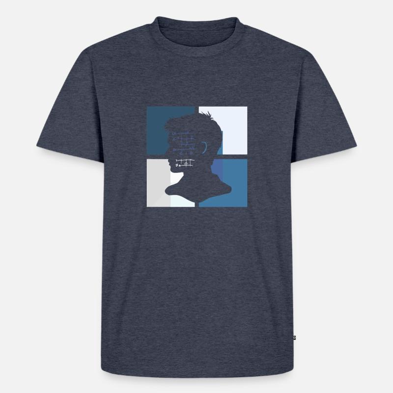 Math Geometry Math Problems - Men's Premium Organic T-Shirt - heather denim