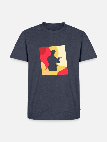 Polizei Ermittlung - Männer Premium Bio T-Shirt - Jeansblau 