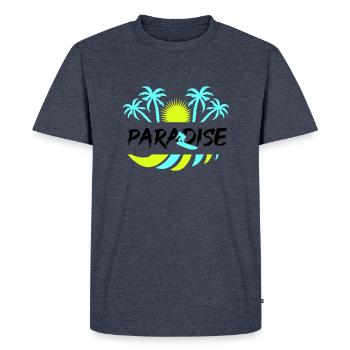 Paradis du surf - T-shirt Premium bio Homme - bleu jeans  - Devant - Nico (187cm)