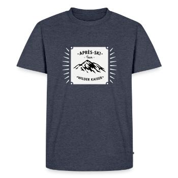 Après-Ski Wilder Kaiser - T-shirt Premium bio Homme - bleu jeans  - Devant - Nico (187cm)
