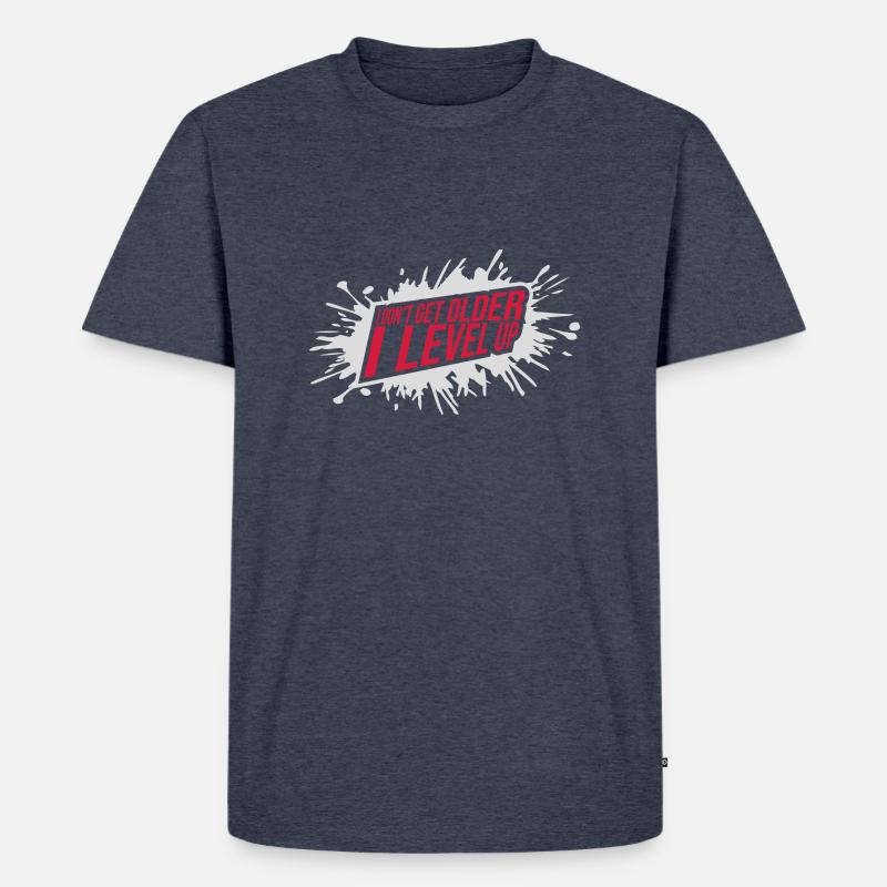 get older level up - Männer Premium Bio T-Shirt - Jeansblau 