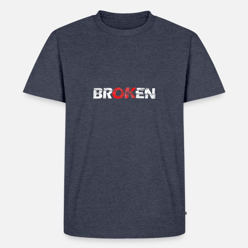 Broken hell - Männer Premium Bio T-Shirt - Jeansblau 