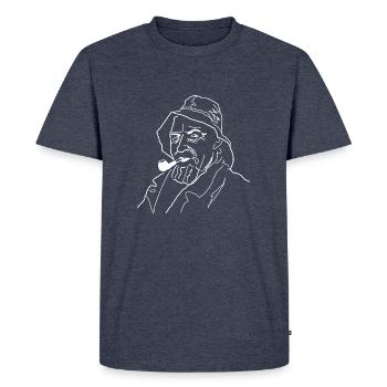 Seemann - Männer Premium Bio T-Shirt - Jeansblau  - Vorne - Nico (187cm)