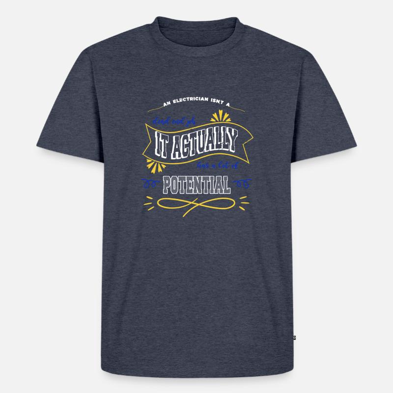 electrician apprentice engineer computer - Männer Premium Bio T-Shirt - Jeansblau 