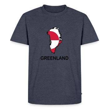 greenland - Men's Premium Organic T-Shirt - heather denim - Front - Nico (187cm)