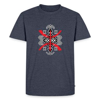 AMAZIGH sYMBOLE BERBERE Z IMAZIGHEN BIJOU KABYL - T-shirt Premium bio Homme - bleu jeans  - Devant - Nico (187cm)