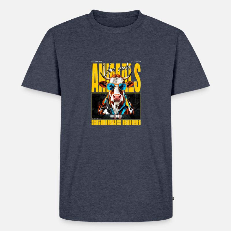Animals strikes back - Männer Premium Bio T-Shirt - Jeansblau 