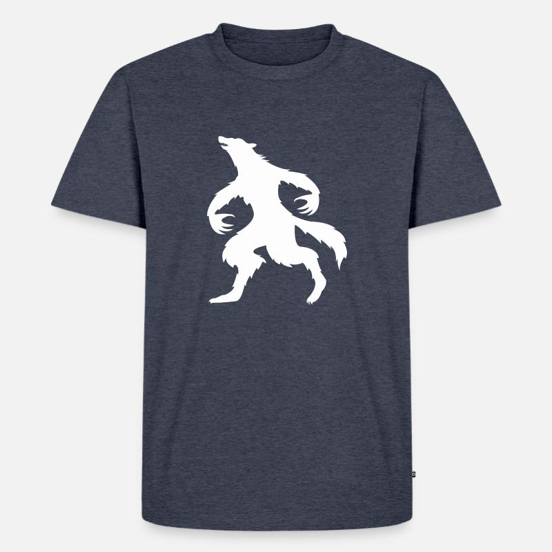 werwolf 1 - Männer Premium Bio T-Shirt - Jeansblau 